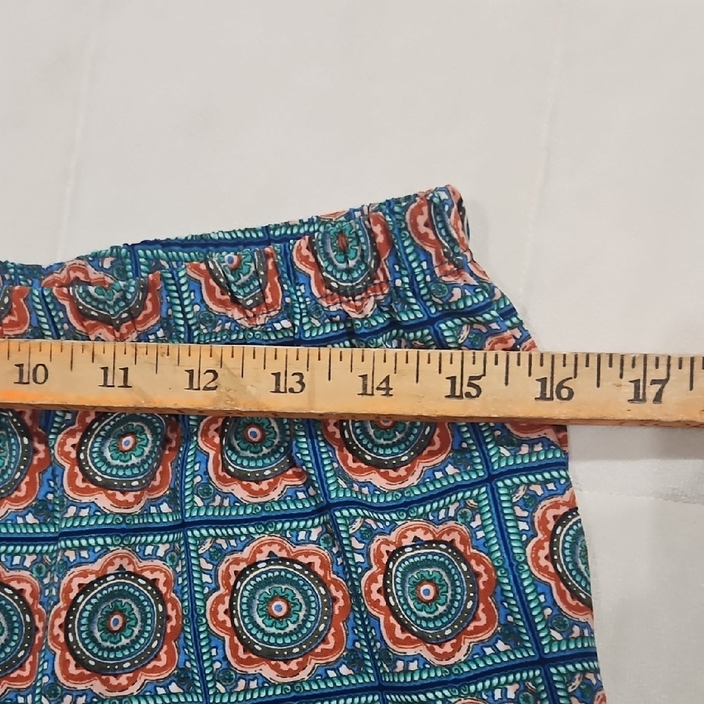 Orange Creek Blue and Red Patterned Athletic Shorts - Picture 6 of 7